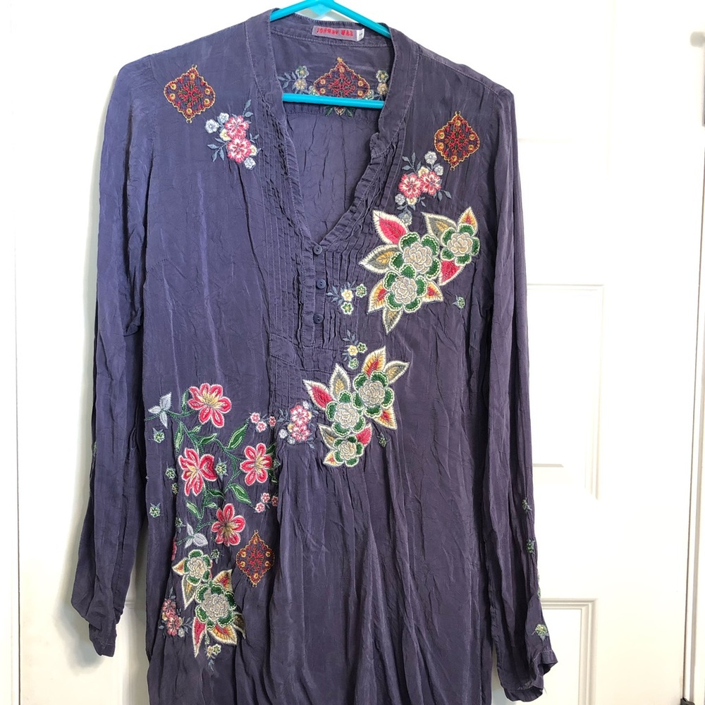 Johnny Was embroidered tunic